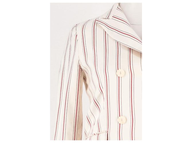Sandro Blazer en coton blanc - view 4