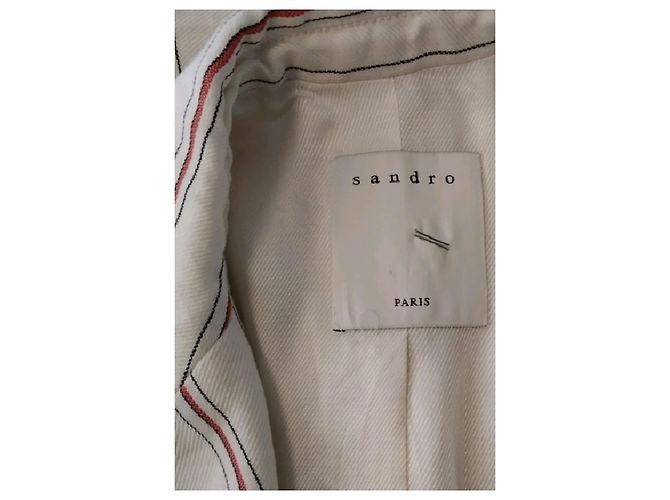 Sandro Blazer en coton blanc - view 7