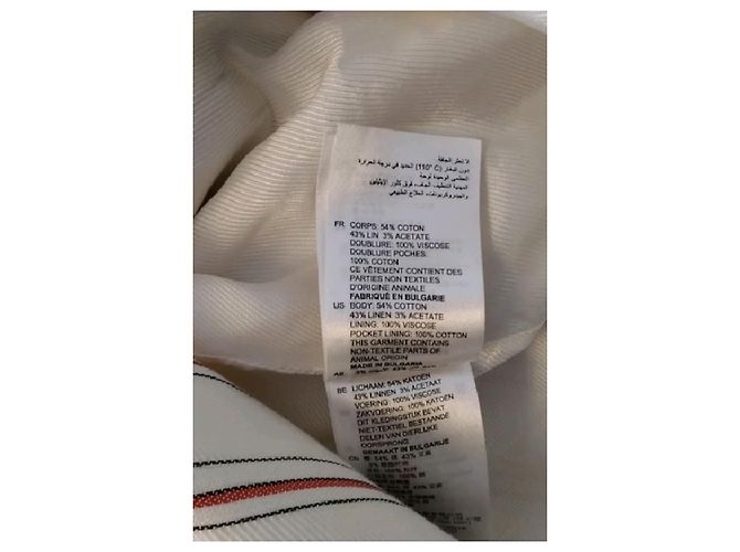Sandro Blazer en coton blanc - view 8