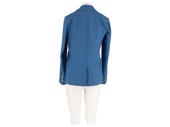Blazer SéZane azul de algodão de abotoamento duplo - vista 2