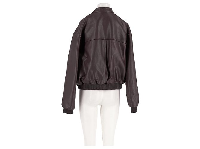 Loulou de Saison Braune Leder Bomberjacke - Ansicht 2