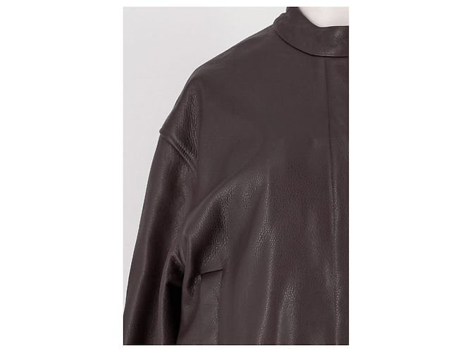 Loulou de Saison Braune Leder Bomberjacke - Ansicht 6