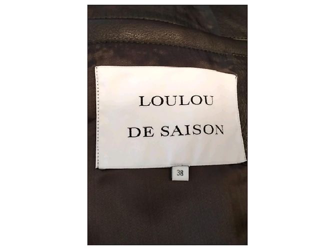 Loulou de Saison Braune Leder Bomberjacke - Ansicht 7