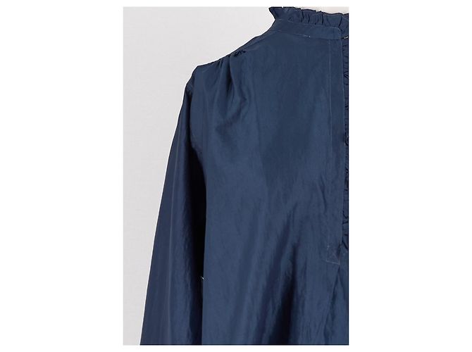 Autre Marque Camicia di seta blu navy - vista 3