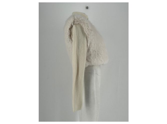 Autre Marque Beiger Pelpullover - Ansicht 4