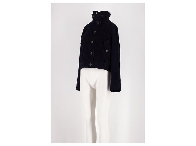 Cos Cropped Jacket Navy Blue - view 3