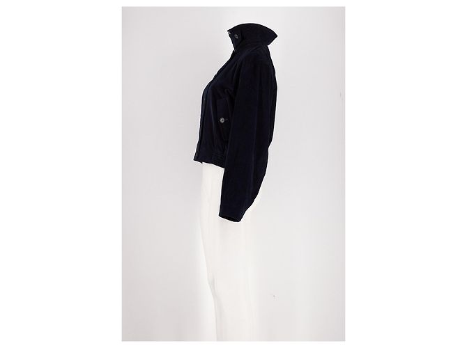 Cos Cropped Jacket Navy Blue - view 4