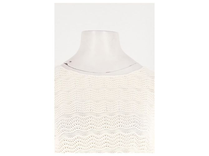 Top cropped de crochet branco SéZane - vista 5