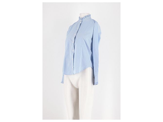 Autre Marque Blaues Baumwollhemd - Ansicht 3