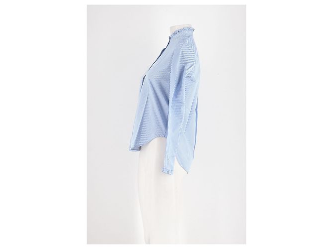 Autre Marque Blaues Baumwollhemd - Ansicht 4