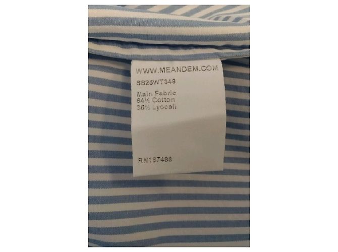 Autre Marque Blaues Baumwollhemd - Ansicht 8