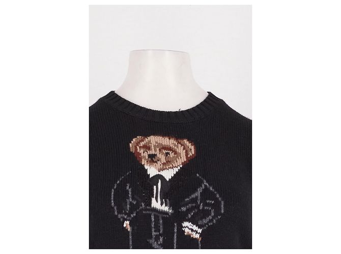 Polo Ralph Lauren Wollpullover Schwarz mit Bärenmotiv - Ansicht 5