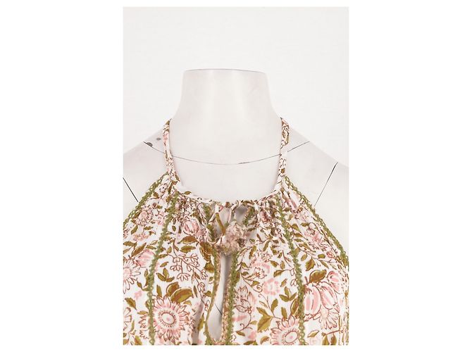 Autre Marque POUPETTE ST BARTH Weißes kurzes Kleid mit Blumenprint - Ansicht 2