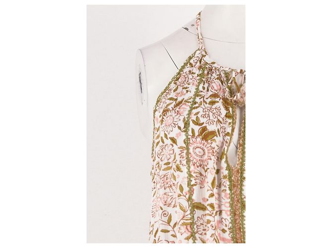 Autre Marque POUPETTE ST BARTH Weißes kurzes Kleid mit Blumenprint - Ansicht 3