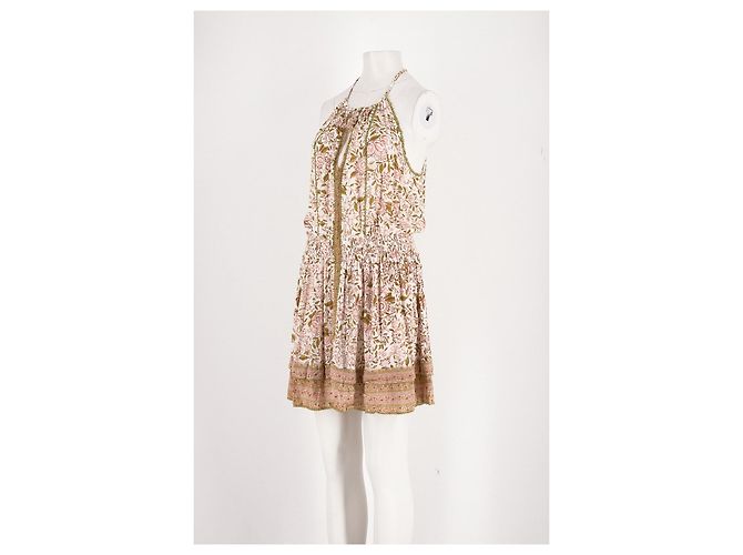 Autre Marque POUPETTE ST BARTH Weißes kurzes Kleid mit Blumenprint - Ansicht 4