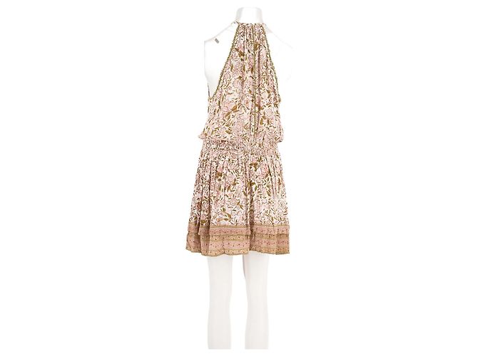 Autre Marque POUPETTE ST BARTH Weißes kurzes Kleid mit Blumenprint - Ansicht 6