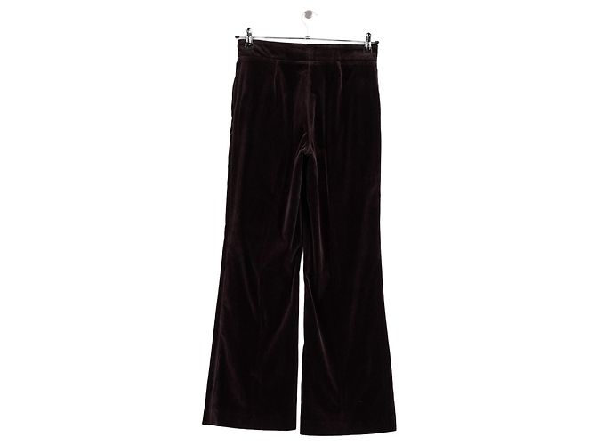 Autre Marque Pantaloni in cotone marrone - vista 2