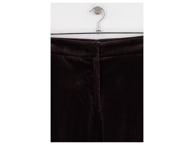Autre Marque Pantaloni in cotone marrone - vista 3