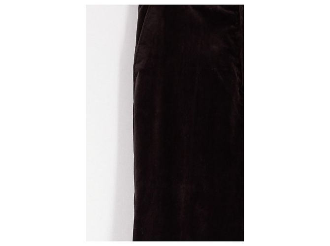 Autre Marque Pantaloni in cotone marrone - vista 4