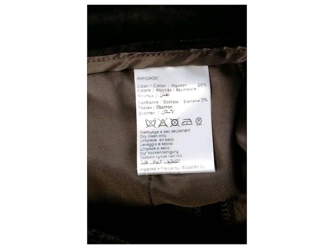 Autre Marque Pantaloni in cotone marrone - vista 6
