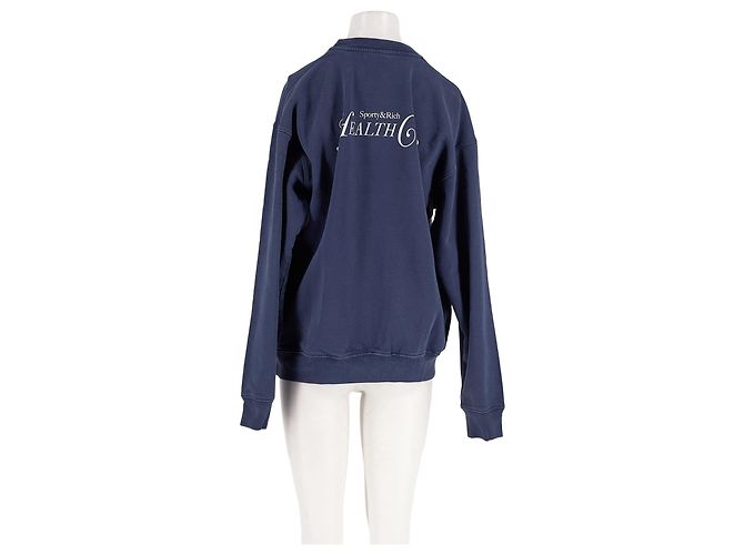 Autre Marque Sudadera SPORTY & RICH de algodón azul marino - vista 2