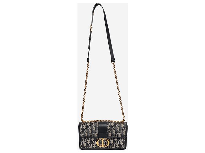 Christian Dior borsa a tracolla 30 Montaigne monogram blu navy - vista 2