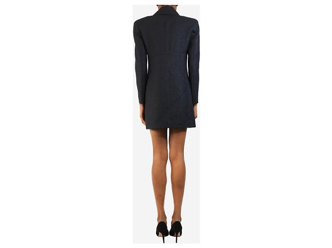 Chanel Abito blazer doppiopetto glitter blu navy - size UK 8 - vista 2