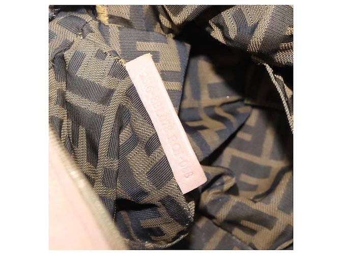 FENDI Spy Bag Bolsa de Mão Couro Rosa Tom Dourado 8BL078 - vista 12