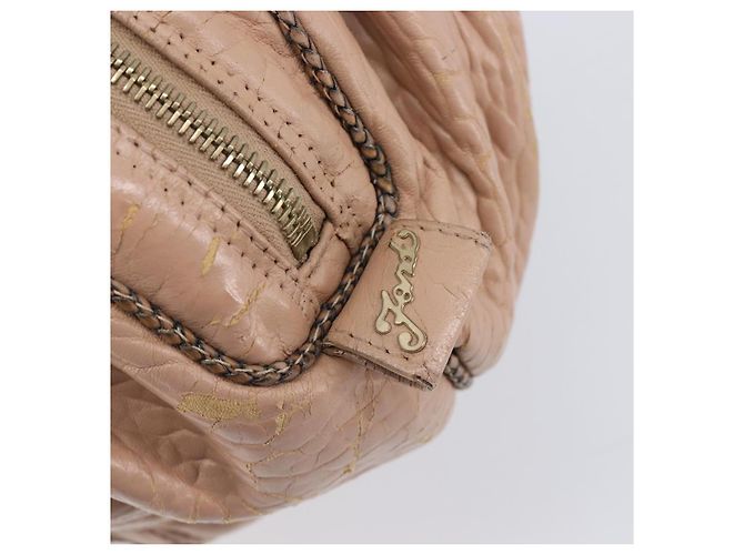 FENDI Spy Bag Bolsa de Mão Couro Rosa Tom Dourado 8BL078 - vista 19