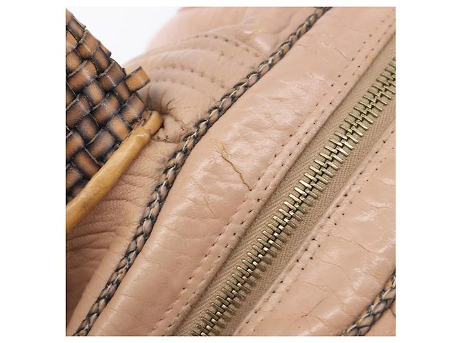 FENDI Spy Bag Bolsa de Mão Couro Rosa Tom Dourado 8BL078 - vista 21