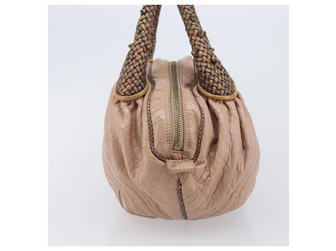 FENDI Spy Bag Bolsa de Mão Couro Rosa Tom Dourado 8BL078 - vista 3