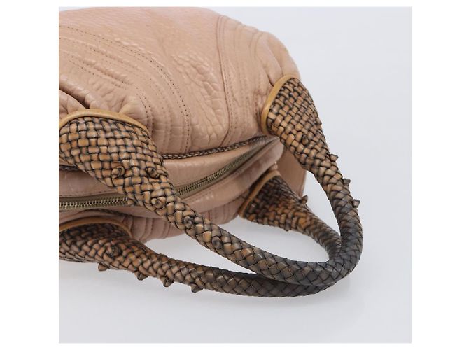 FENDI Spy Bag Bolsa de Mão Couro Rosa Tom Dourado 8BL078 - vista 8