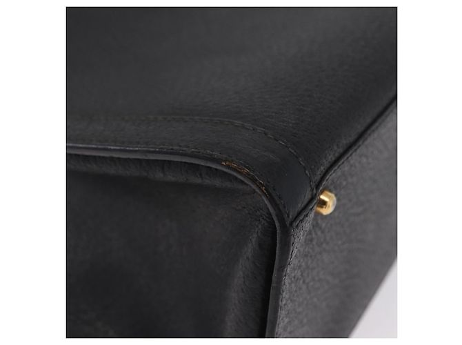 GUCCI Bamboo Hand Bag Leather Black Gold 002 1186 0260 - vista 15