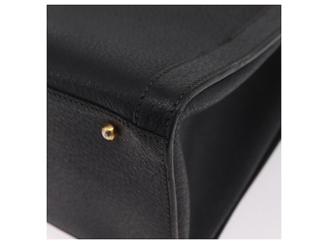 GUCCI Bamboo Hand Bag Leather Black Gold 002 1186 0260 - vista 16