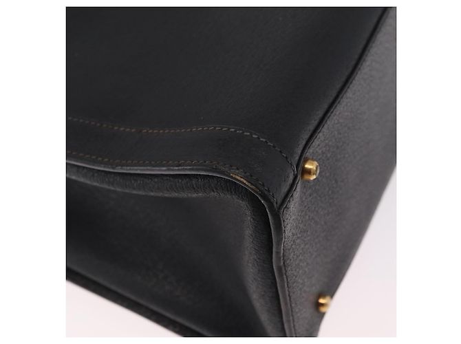 GUCCI Bamboo Hand Bag Leather Black Gold 002 1186 0260 - vista 17