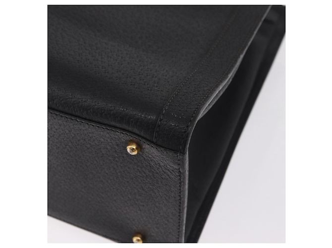 GUCCI Bamboo Hand Bag Leather Black Gold 002 1186 0260 - vista 18