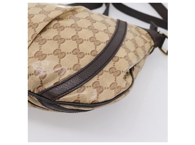 GUCCI GG Crystal Shoulder Bag Coated Canvas Outlet Beige 265691 - vista 15