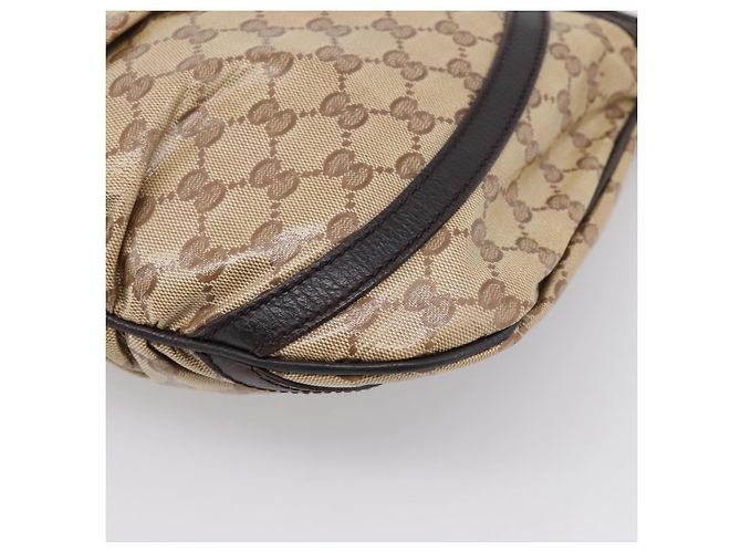 GUCCI GG Crystal Shoulder Bag Coated Canvas Outlet Beige 265691 - vista 17