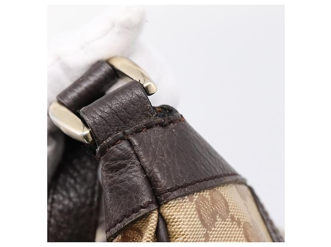 GUCCI GG Crystal Shoulder Bag Coated Canvas Outlet Beige 265691 - vista 19