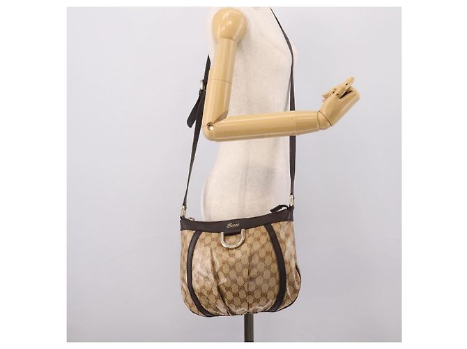 GUCCI GG Crystal Shoulder Bag Coated Canvas Outlet Beige 265691 - vista 26