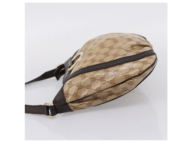GUCCI GG Crystal Shoulder Bag Coated Canvas Outlet Beige 265691 - vista 3