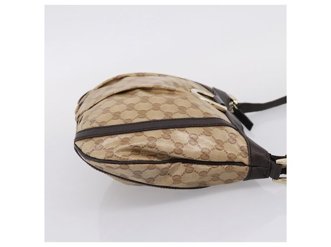 GUCCI GG Crystal Shoulder Bag Coated Canvas Outlet Beige 265691 - vista 4