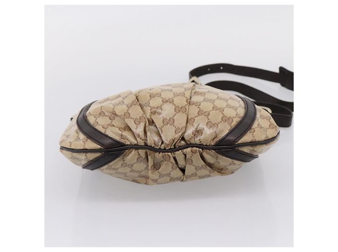 GUCCI GG Crystal Shoulder Bag Coated Canvas Outlet Beige 265691 - vista 5