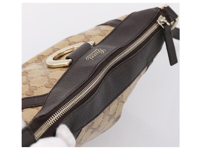 GUCCI GG Crystal Shoulder Bag Coated Canvas Outlet Beige 265691 - vista 6