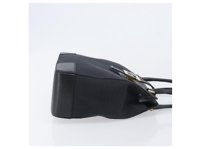 GUCCI Hand Bag Leather Canvas Black Gold 002 1113 - vista 3