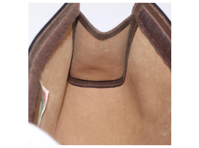 GUCCI GG Supreme Web Sherry Line Clutch Bag PVC Beige 89 01 001 - vista 10