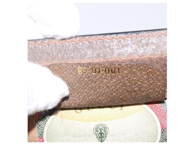 GUCCI GG Supreme Web Sherry Line Clutch Bag PVC Beige 89 01 001 - vista 12