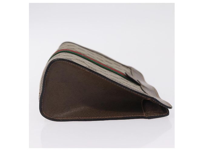 GUCCI GG Supreme Web Sherry Line Clutch Bag PVC Beige 89 01 001 - vista 3