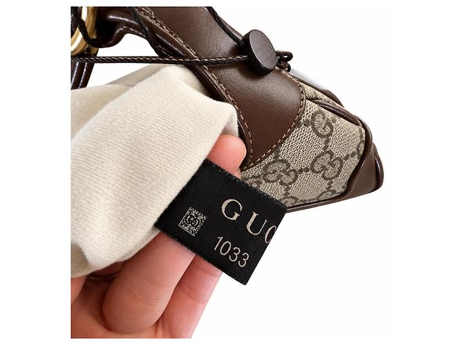 Gucci Jackie 1961 Monogramm Lederhandtasche Braun - Ansicht 7