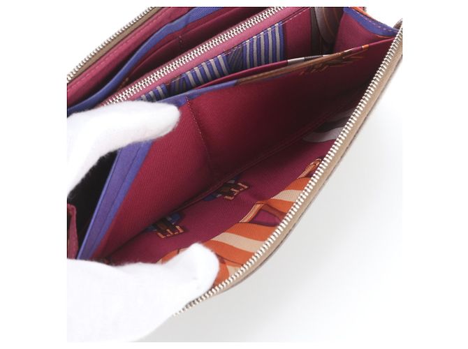 Hermès Carteira Longa de Seda Hermes Azap - vista 10